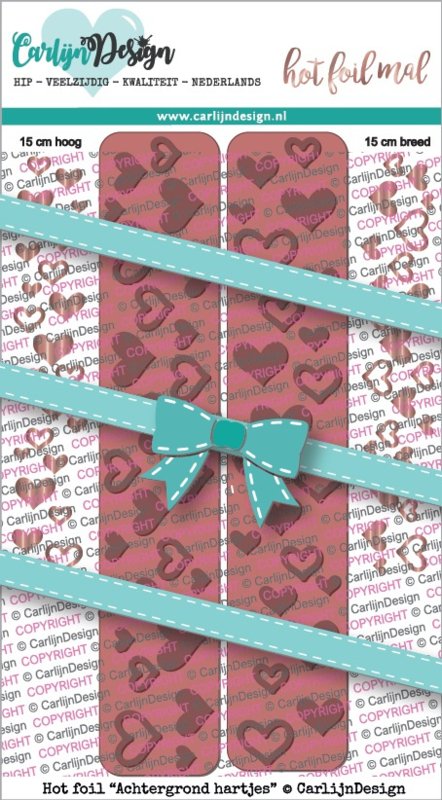 CarlijnDesign - Hot foil Background Hearts Cuts