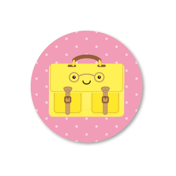 Studio Schatkist - Stickers School Bag Yellow (5pcs)