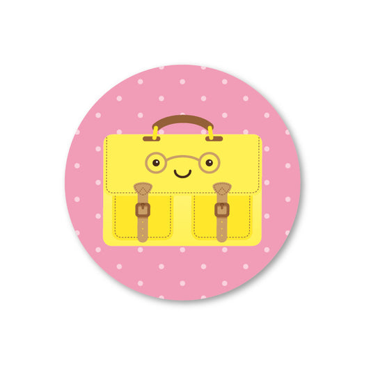 Studio Schatkist - Stickers School Bag Yellow (5pcs)