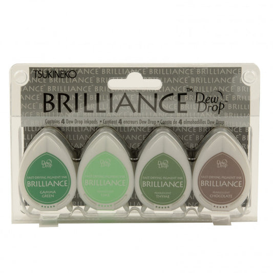 Tsukineko - Brilliance Dew Drop Ink Treehouse (4pcs)