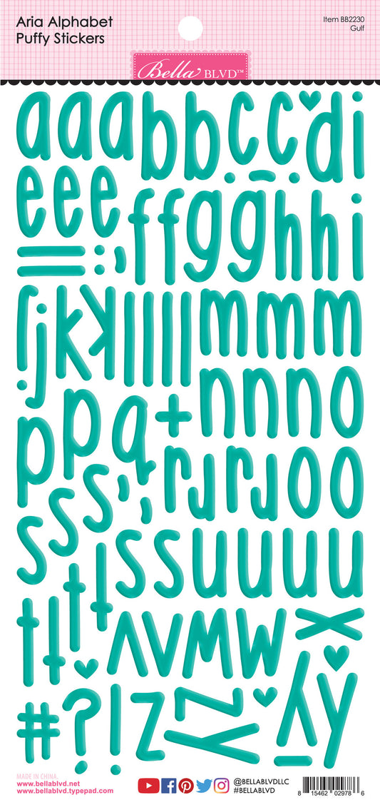 Bella BLVD - Gulf Aria Alpha Puffy Stickers