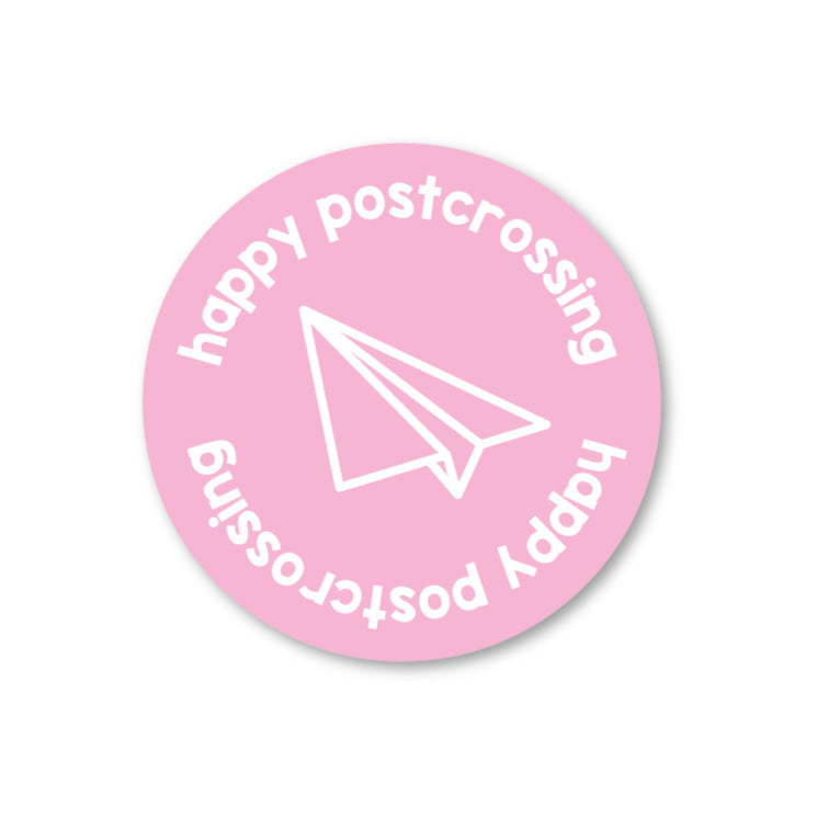happy postcrossing | 5 ronde stickers