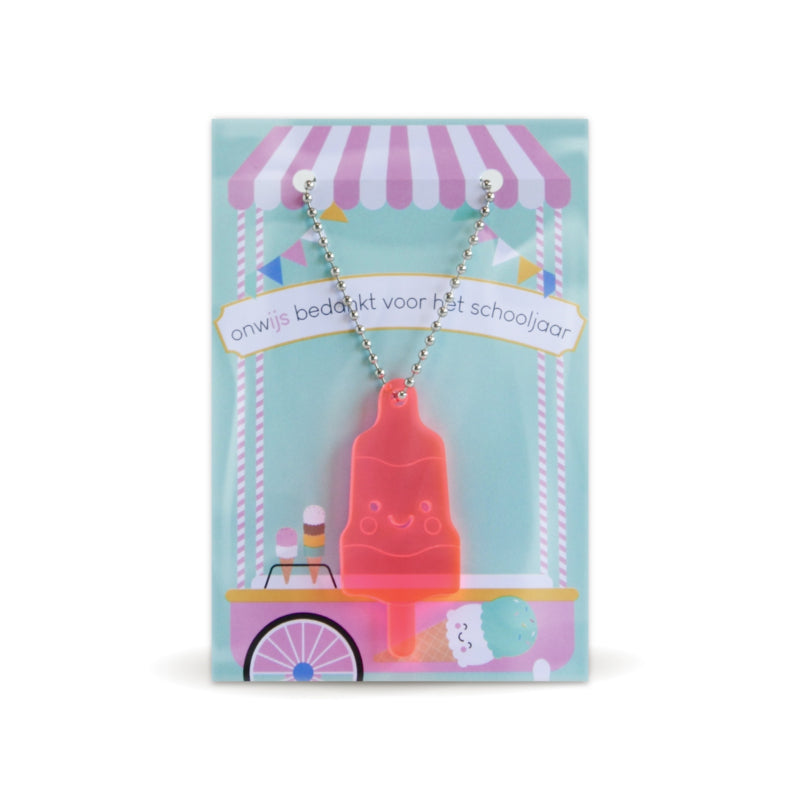 Studio Schatkist - Acrylic (Key)Charm With Card Onwijs Bedankt Voor Het Schooljaar (NL)