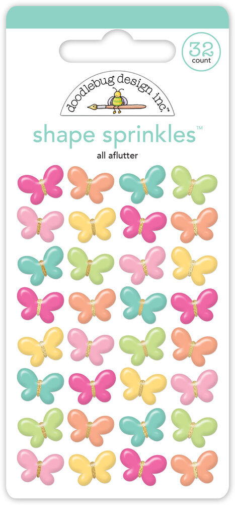 Doodlebug Design - All Aflutter Shape Sprinkles