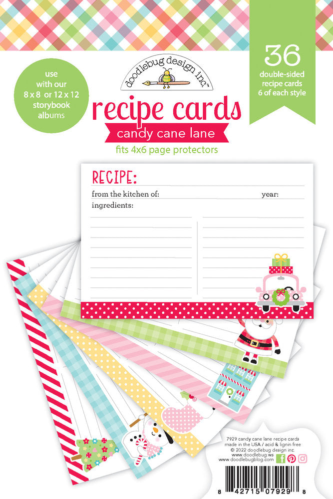 Doodlebug Design - Candy Cane Lane Recipe Cards