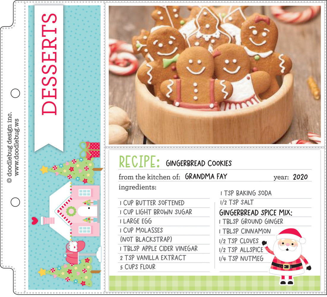 Doodlebug Design - Candy Cane Lane Recipe Cards