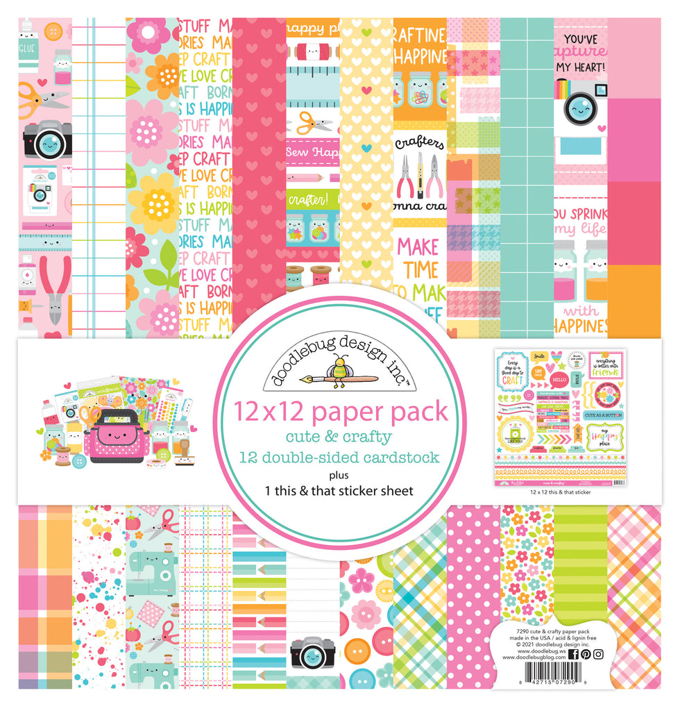 Doodlebug Design - Cute & Crafty Paper Pack 12x12"