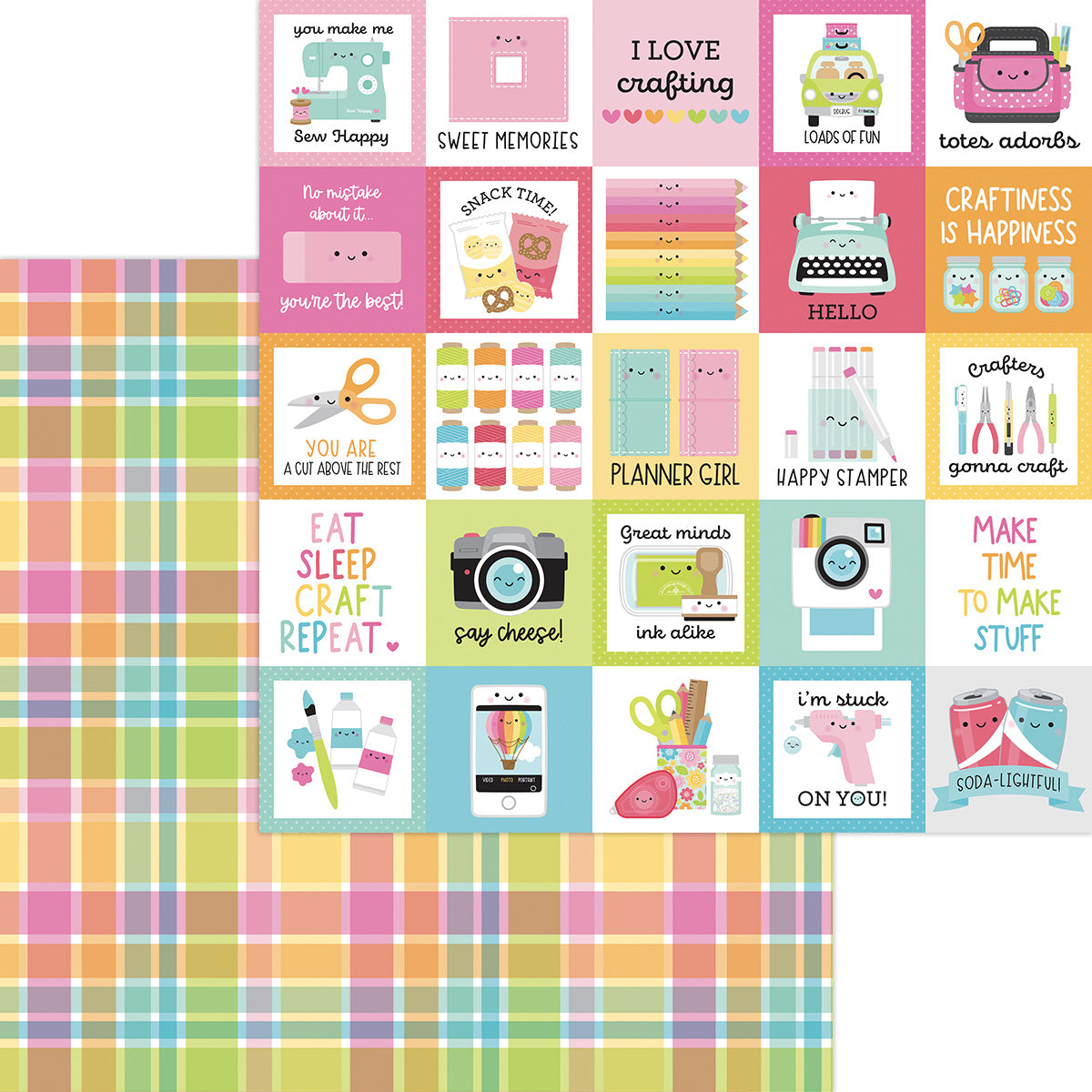 Doodlebug Design - Cute & Crafty Paper Pack 12x12"