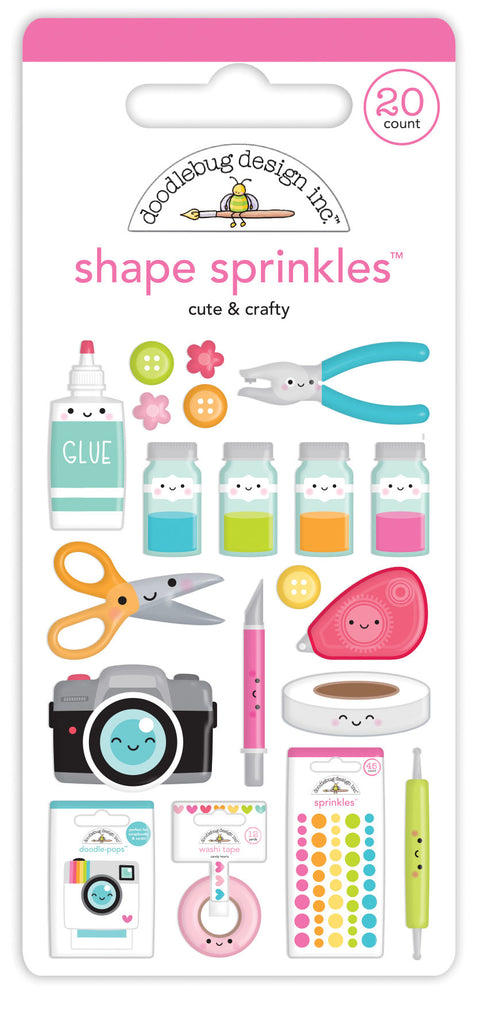 Doodlebug Design - Cute & Crafty Shape Sprinkles (20pcs)