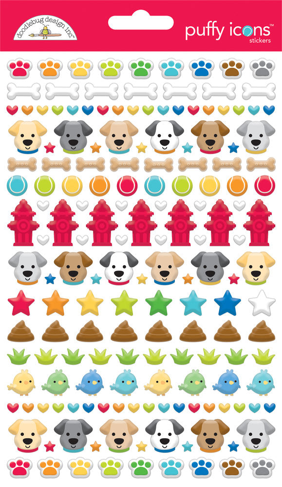 Doodlebug Design - Doggone Cute Puffy Icons Stickers