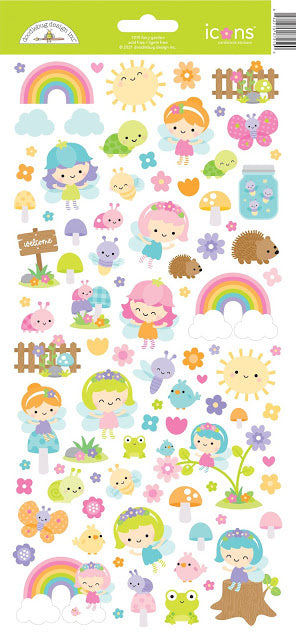 Doodlebug Design - Fairy Garden Icons Stickers