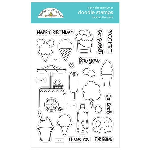 Doodlebug Design - Food at the Park Doodle Stamps