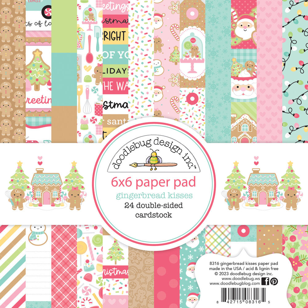 Doodlebug Design - Gingerbread Kisses Paper Pad 6x6"