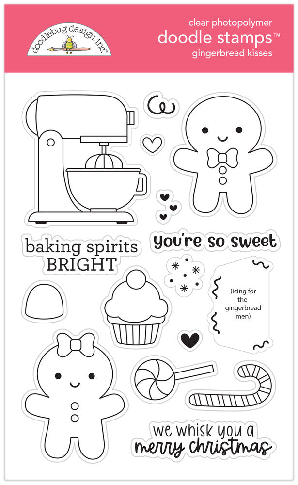 Doodlebug Design - Gingerbread Kisses Doodle Stamps