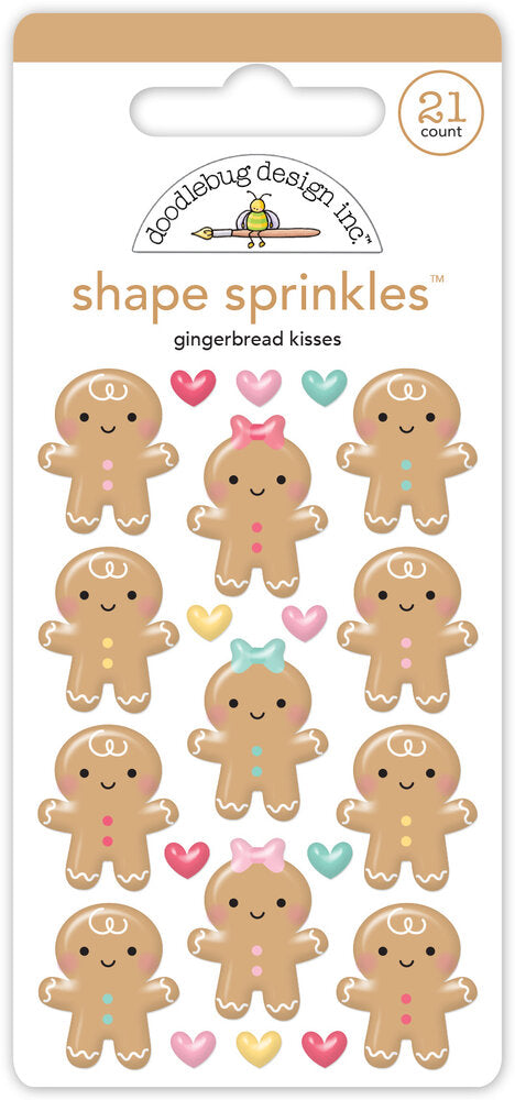 Doodlebug Design - Gingerbread Kisses Shape Sprinkles