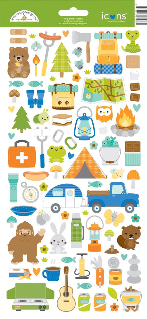 Doodlebug Design - Great Outdoors Icons Stickers