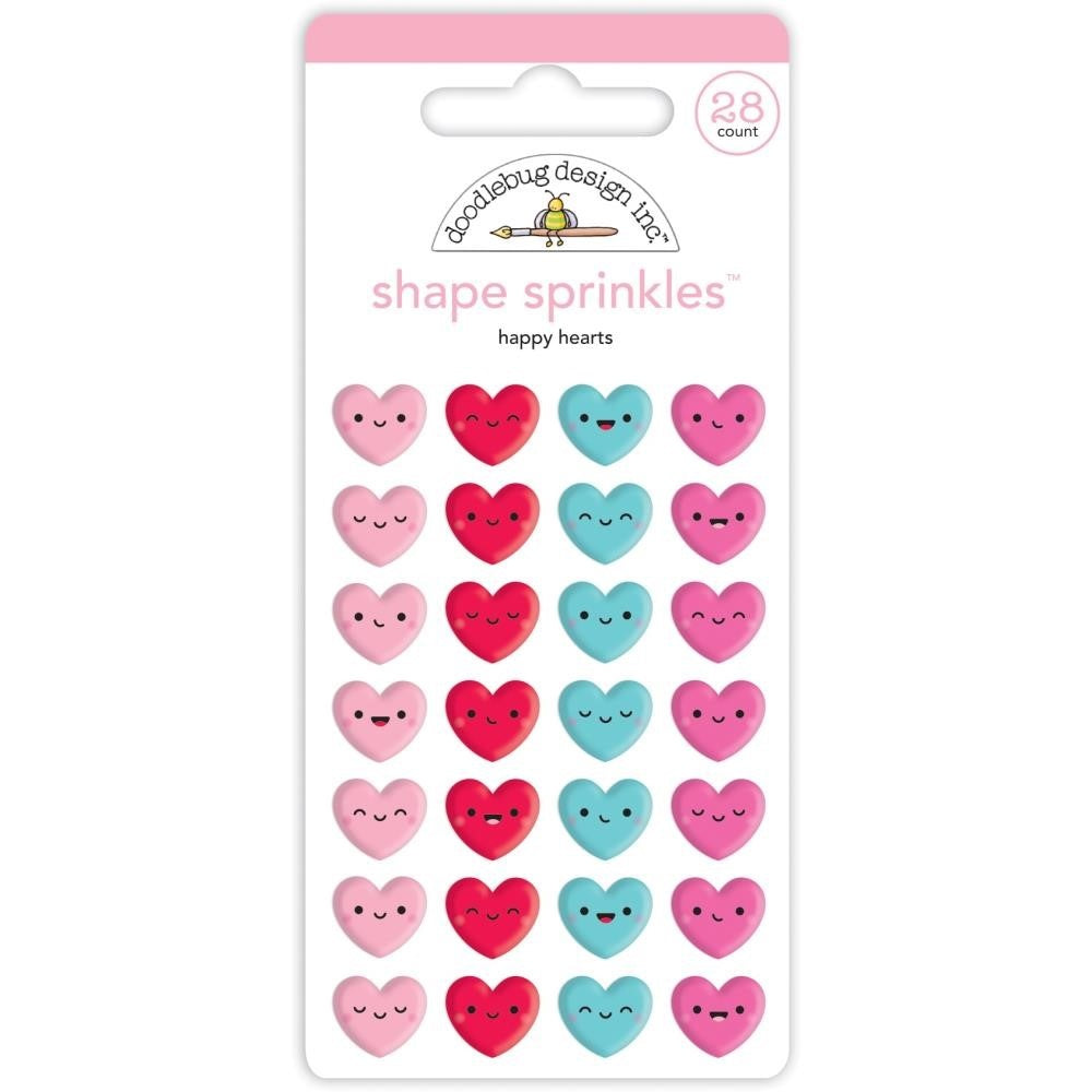 Doodlebug Design - Happy Hearts Shape Sprinkles (28pcs)