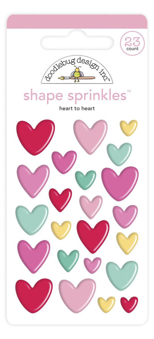 Doodlebug Design - Heart to Heart Shape Sprinkles (23pcs)