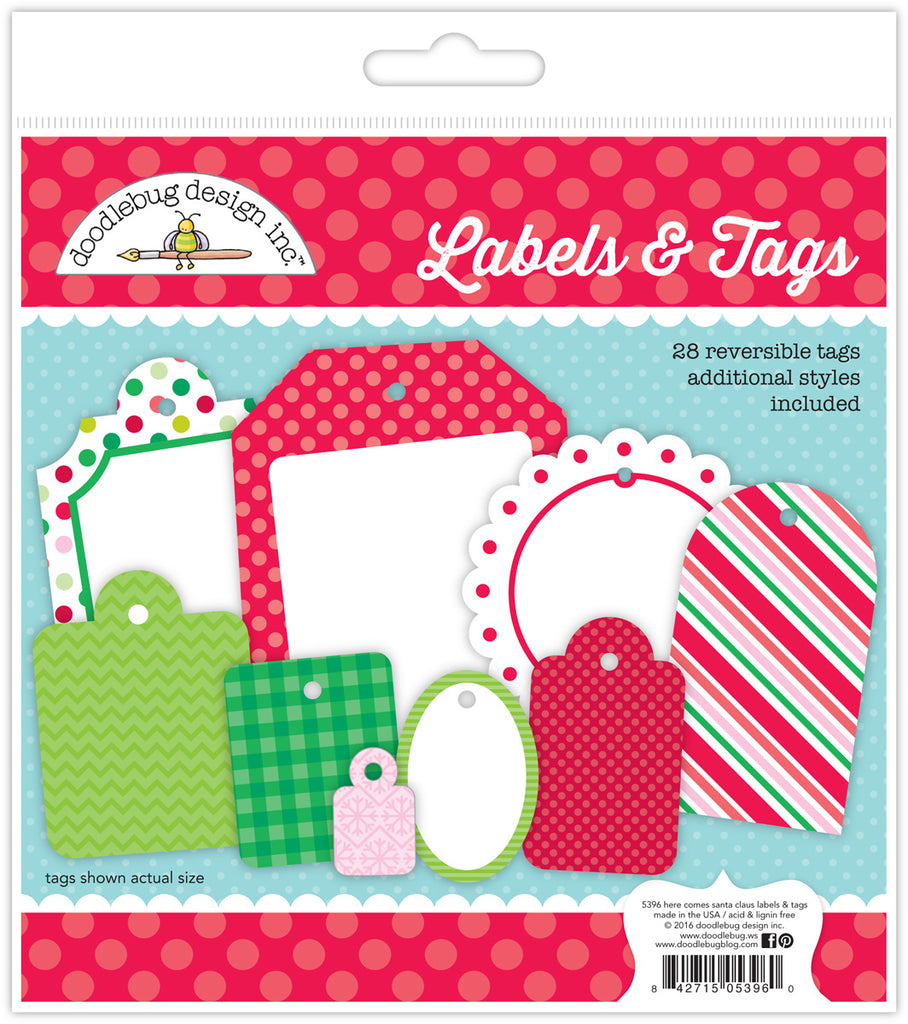 Doodlebug Design - Here Comes Santa Claus Labels & Tags