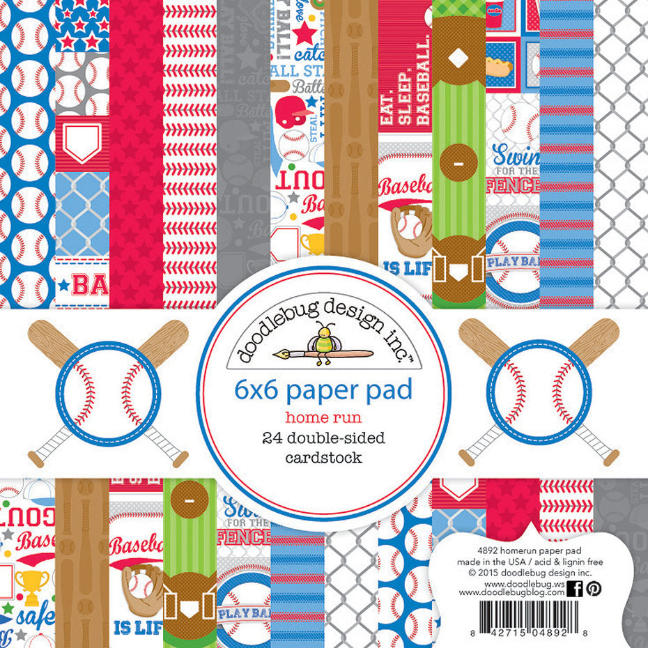 Doodlebug Design - Home Run Paper Pad 6x6"