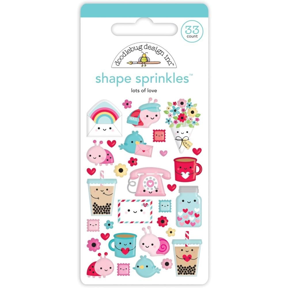 Doodlebug Design - Lots of Love Shape Sprinkles (33pcs)