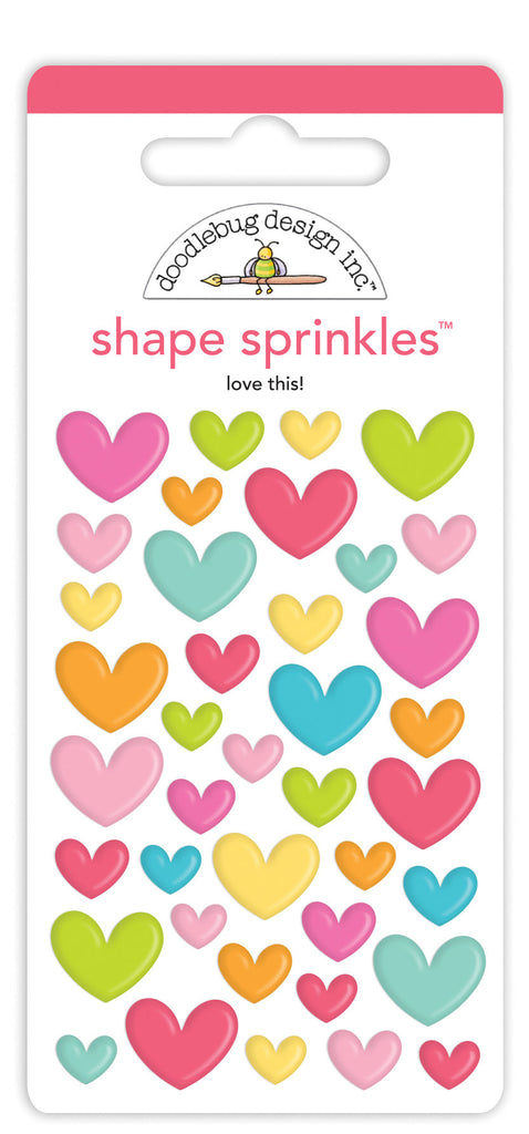Doodlebug Design - Love This! Shape Sprinkles (39pcs)