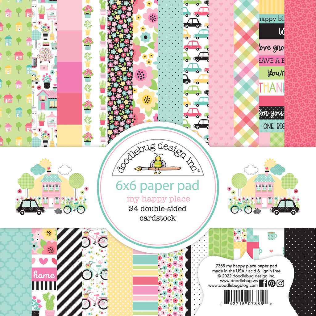 Doodlebug Design - My Happy Place Paper Pad 6x6"