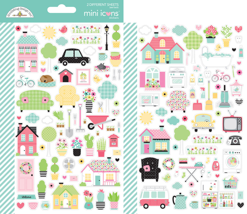Doodlebug Design - My Happy Place Mini Icons Stickers