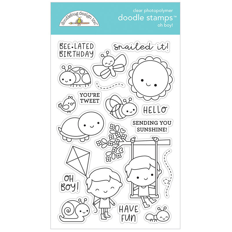 Doodlebug Design - Oh Boy! Doodle Stamps
