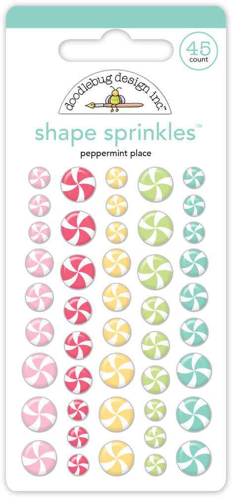 Doodlebug Design - Peppermint Place Shape Sprinkles