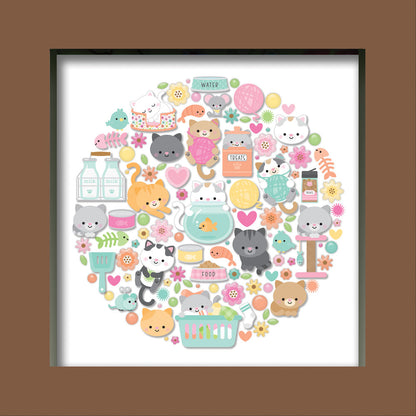 Doodlebug Design - Pretty Kitty Shadow Box Kit