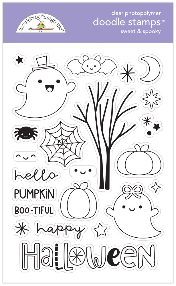SET DEAL: Doodlebug Design - Sweet & Spooky Doodle Stamps + Metal Dies