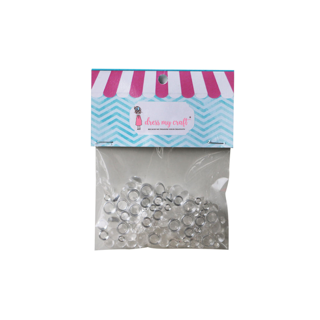 Dress My Craft - Droplets Clear Water Assorted (150pcs)