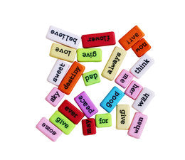 Dress My Craft - Sentiment Tiles Coloured (25pcs)