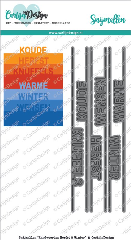 CarlijnDesign - Border Cuts Herfst & Winter Metal Dies (NL)