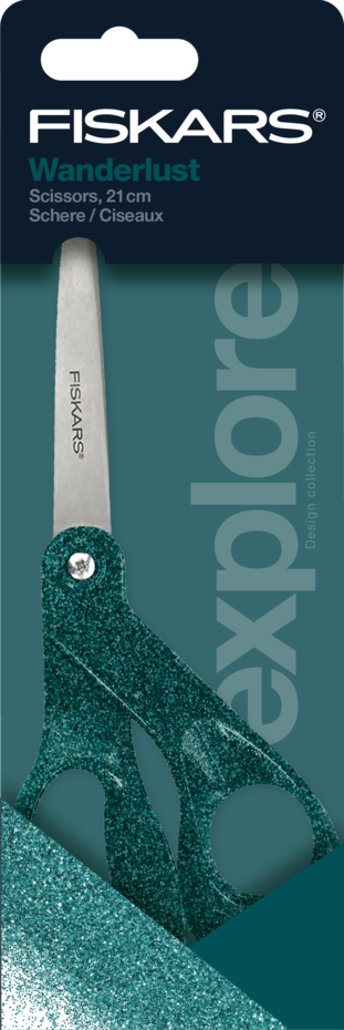 Fiskars - Scissors Universal Glitter Wanderlust (21cm)