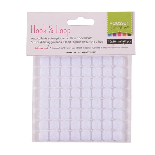 Vaessen Creative - Hook & Loop 10x10mm (64pcs)