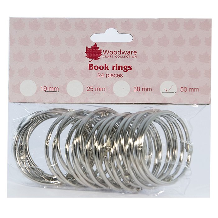 Woodware - Book Rings 50mm (24pcs)