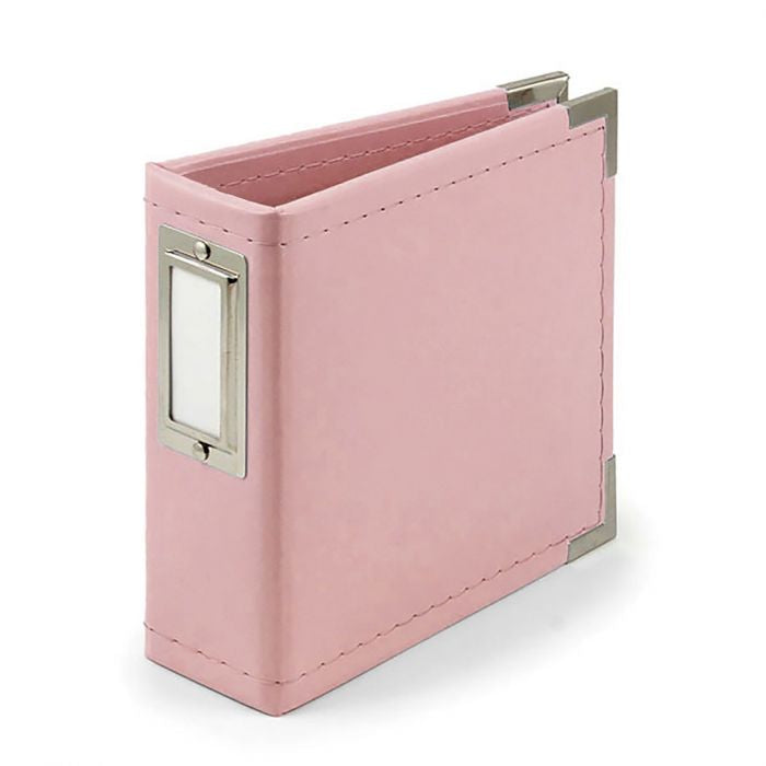 We R Makers - 4x4" Classic Leather Ring Album Pink