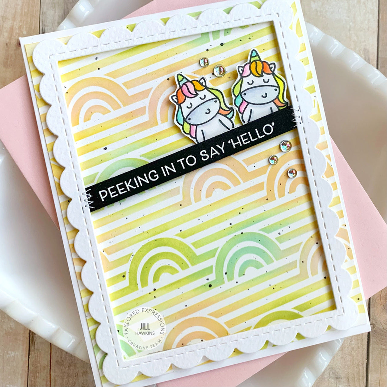 Taylored Expressions - Rainbow Repeat Stencil