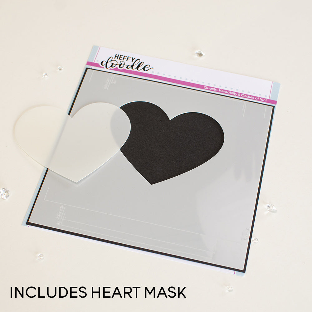 Heffy Doodle - Heart Masquerade Stencil