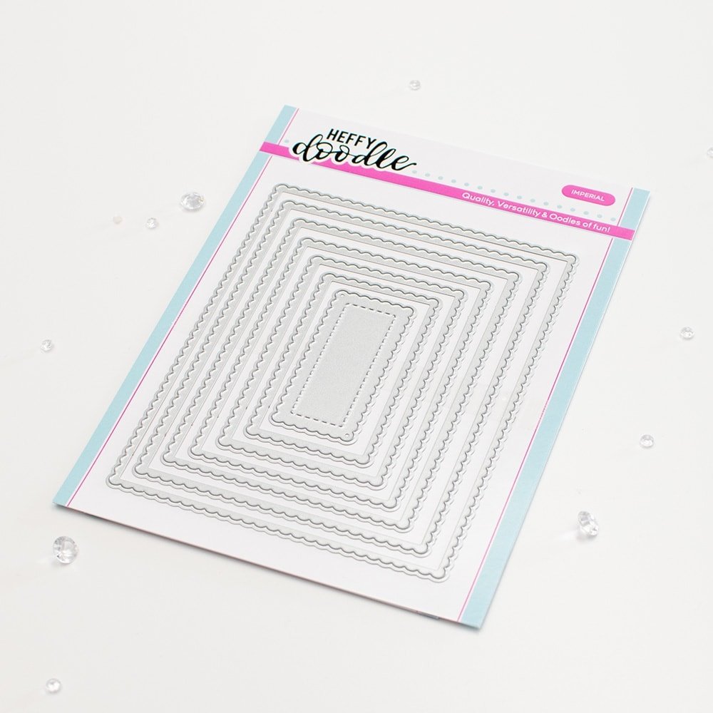 Heffy Doodle - Mini Scalloped Imperial Rectangle Dies