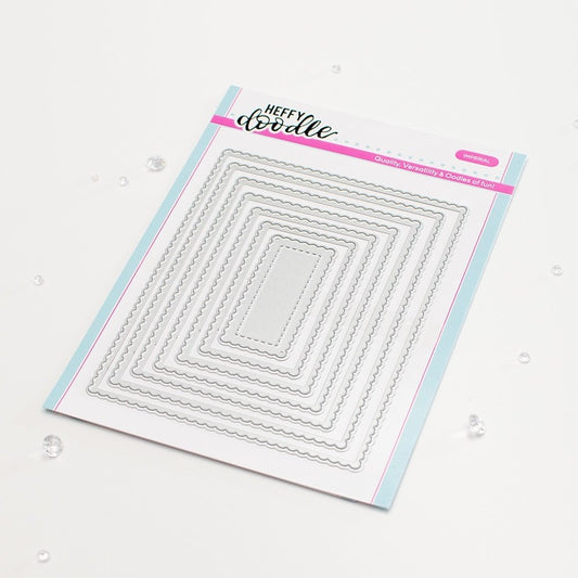 Heffy Doodle - Mini Scalloped Imperial Rectangle Dies