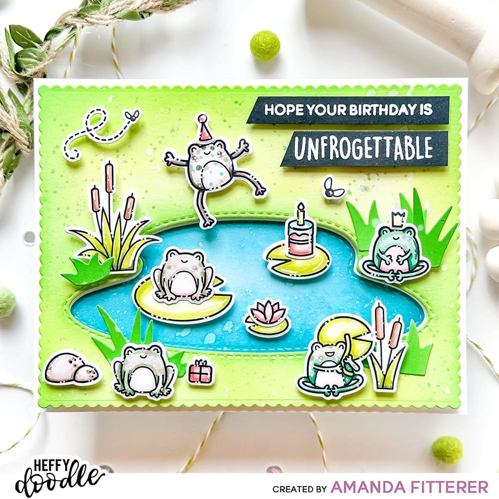 Heffy Doodle - Mini Scalloped Imperial Rectangle Dies