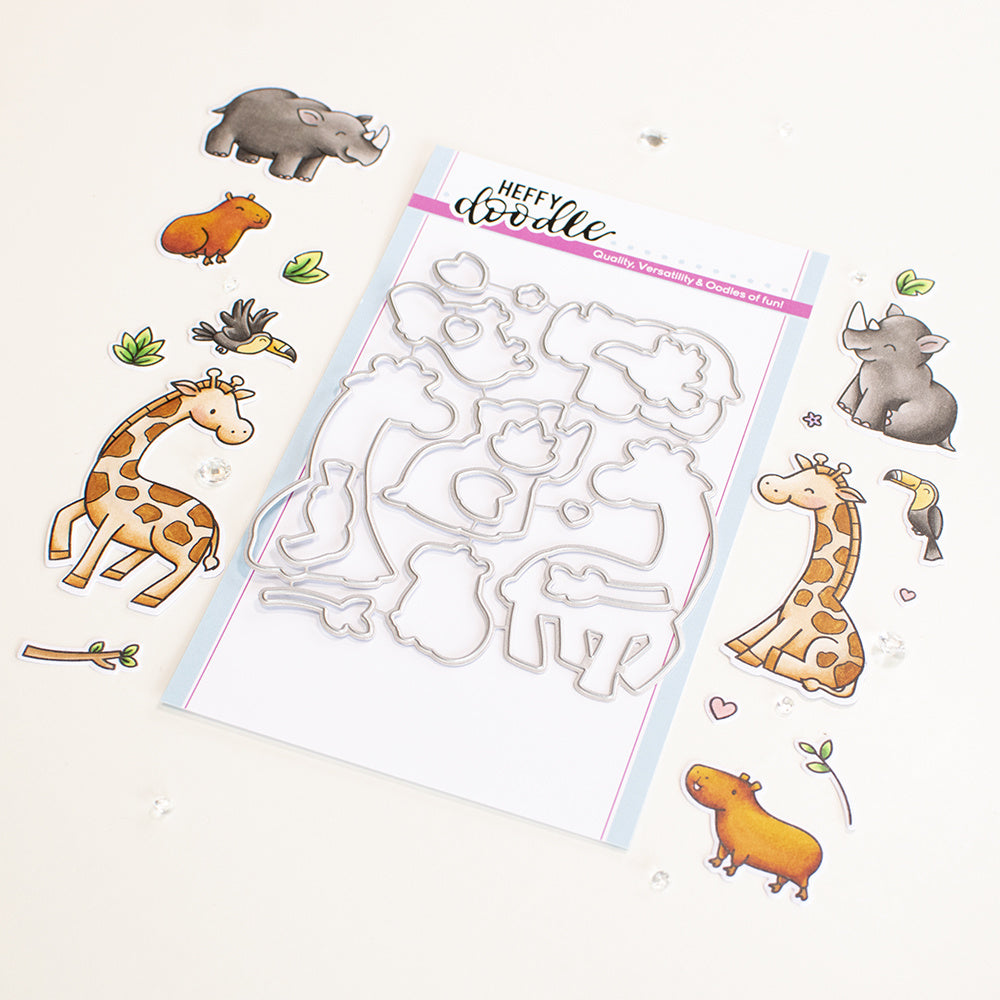 HFD0428 Heffy Doodle - Two By Two Safari Animals Dies – Cloud9 Crafts