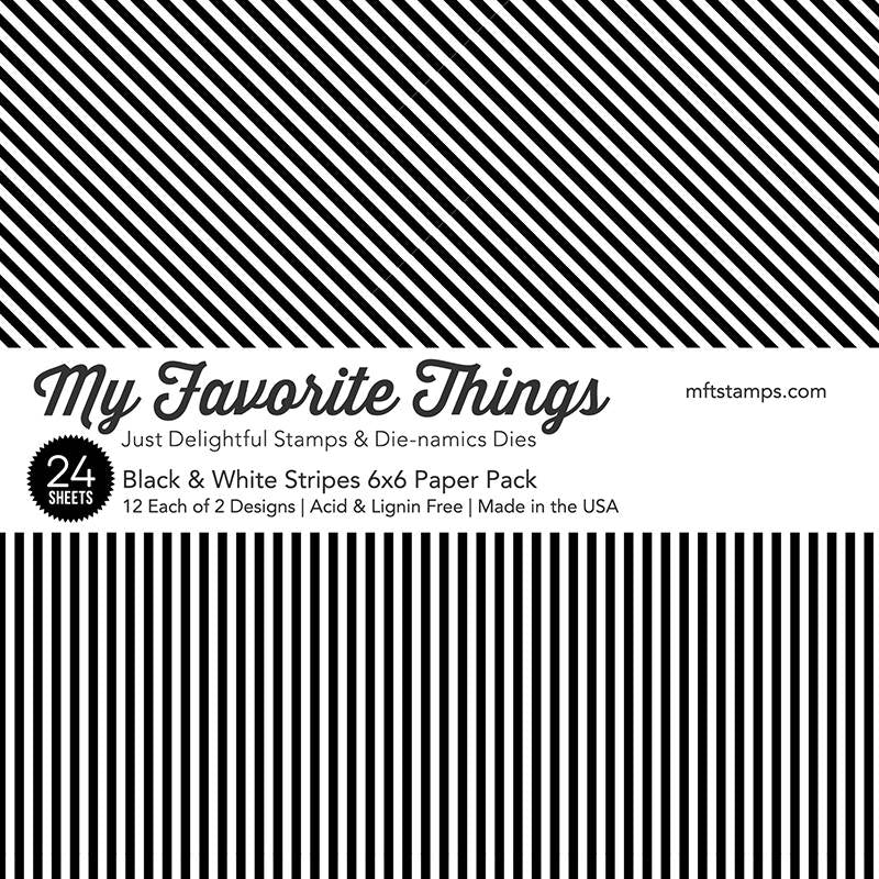 My Favorite Things - Black & White Stripes Paper Pad