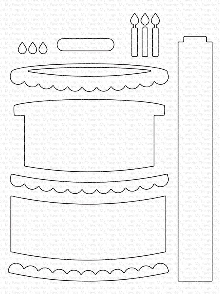 My Favorite Things - Interactive Birthday Cake Die-Namics