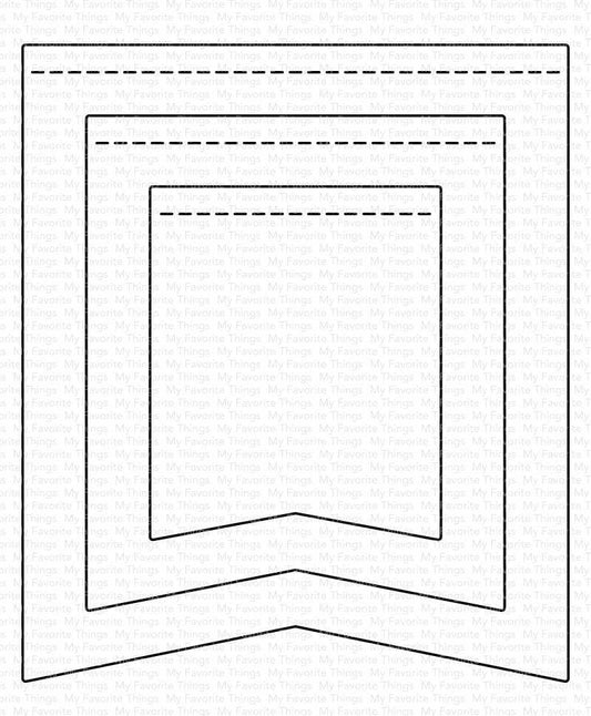 My Favorite Things - Stitched Jumbo Fishtail Flags Die-namics