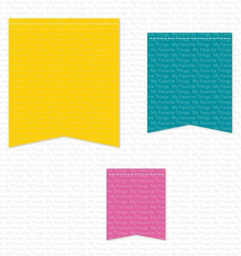 My Favorite Things - Stitched Jumbo Fishtail Flags Die-namics