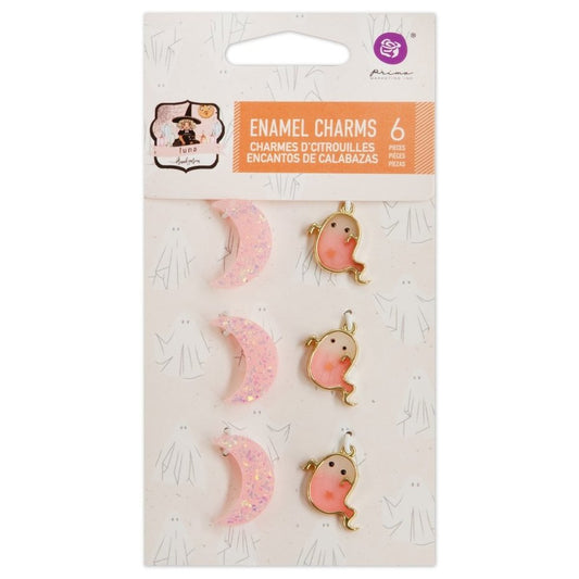 Prima Marketing - Luna Enamel Charms Moons & Ghosts (6pcs)
